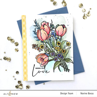 Clear Stamps Paint-A-Flower: Tulips Outline Stamp Set