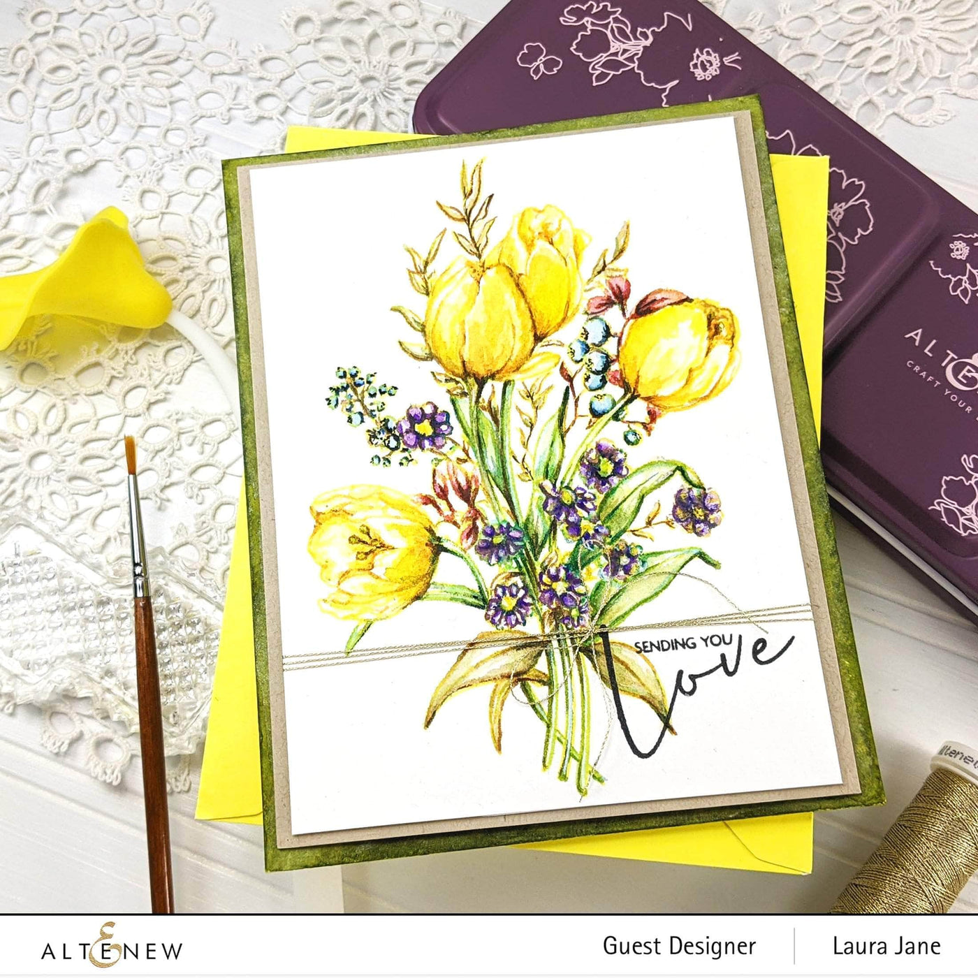 Clear Stamps Paint-A-Flower: Tulips Outline Stamp Set