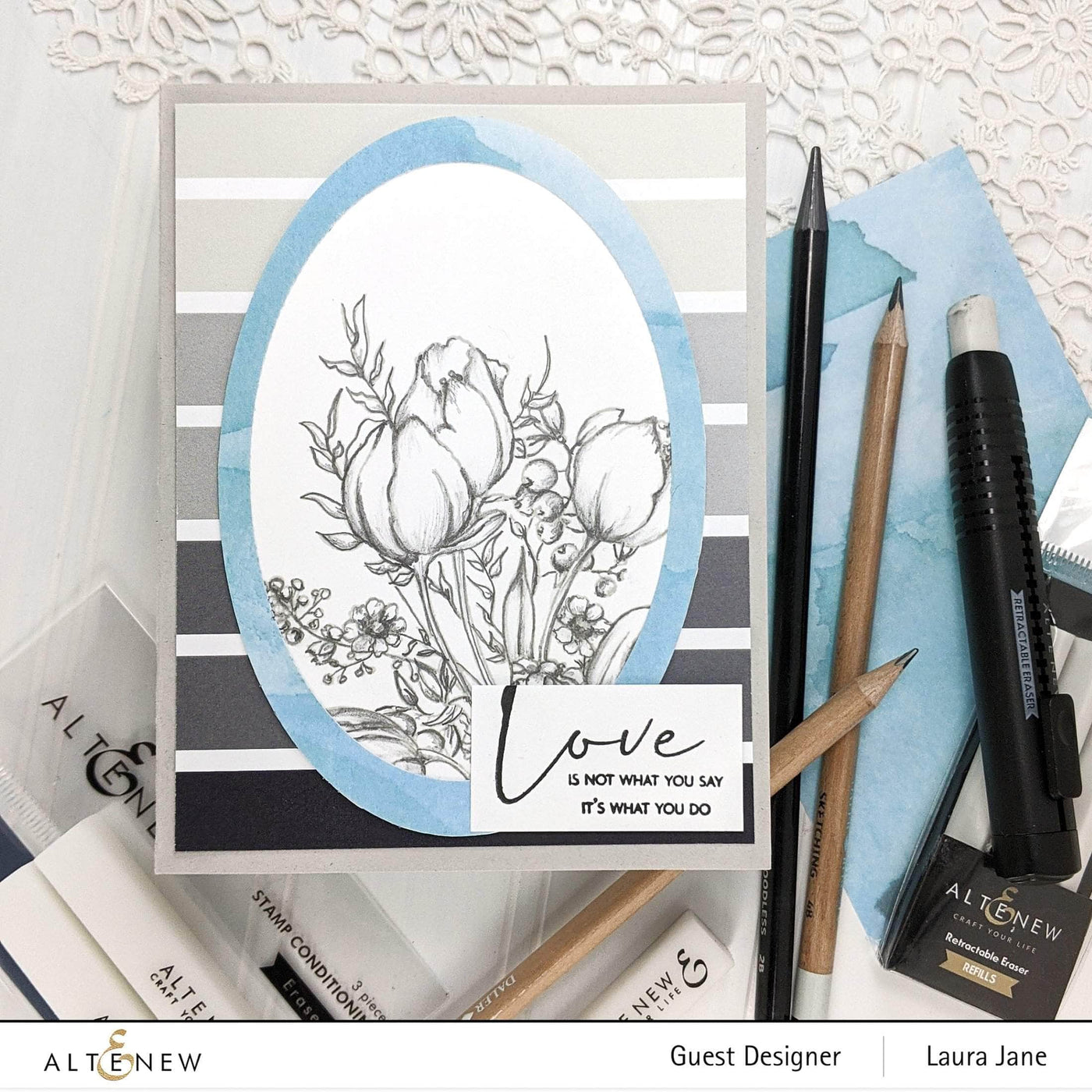 Clear Stamps Paint-A-Flower: Tulips Outline Stamp Set