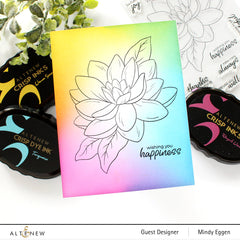 Clear Stamps Paint-A-Flower: Waterlily Dahlia Outline Stamp Set