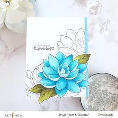 Clear Stamps Paint-A-Flower: Waterlily Dahlia Outline Stamp Set