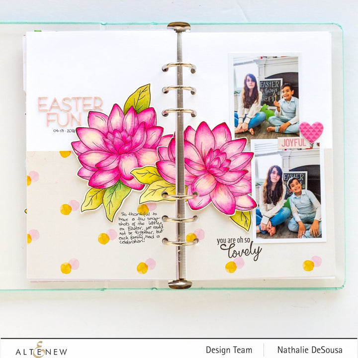 Clear Stamps Paint-A-Flower: Waterlily Dahlia Outline Stamp Set
