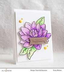 Clear Stamps Paint-A-Flower: Waterlily Dahlia Outline Stamp Set