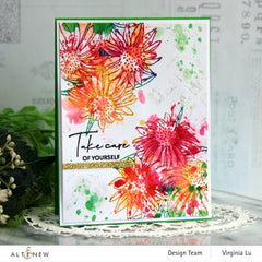 Clear Stamps Paint-A-Flower: White Swan Echinacea Outline Stamp Set