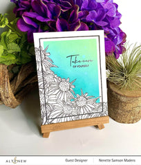 Clear Stamps Paint-A-Flower: White Swan Echinacea Outline Stamp Set