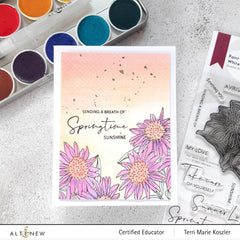 Clear Stamps Paint-A-Flower: White Swan Echinacea Outline Stamp Set