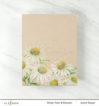 Clear Stamps Paint-A-Flower: White Swan Echinacea Outline Stamp Set