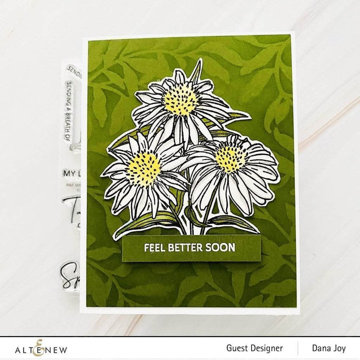 Clear Stamps Paint-A-Flower: White Swan Echinacea Outline Stamp Set