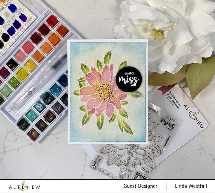 Clear Stamps Paint-A-Flower: Wood Anemone Outline Stamp Set