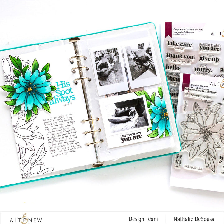 Clear Stamps Paint-A-Flower: Wood Anemone Outline Stamp Set