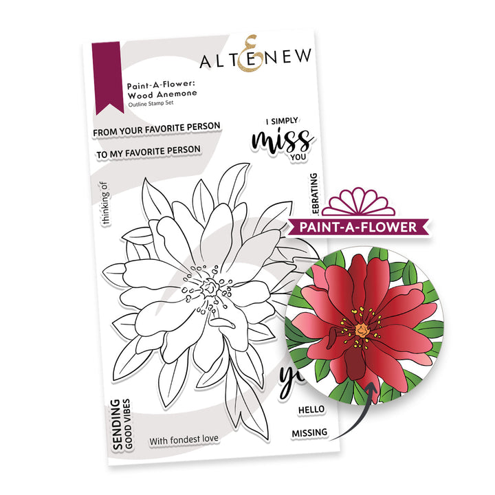 Clear Stamps Paint-A-Flower: Wood Anemone Outline Stamp Set