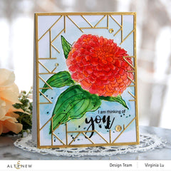Clear Stamps Paint-A-Flower: Zinnia Magellan Rose Outline Stamp Set