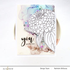 Clear Stamps Paint-A-Flower: Zinnia Magellan Rose Outline Stamp Set