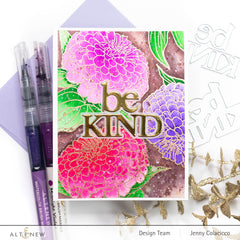 Clear Stamps Paint-A-Flower: Zinnia Magellan Rose Outline Stamp Set