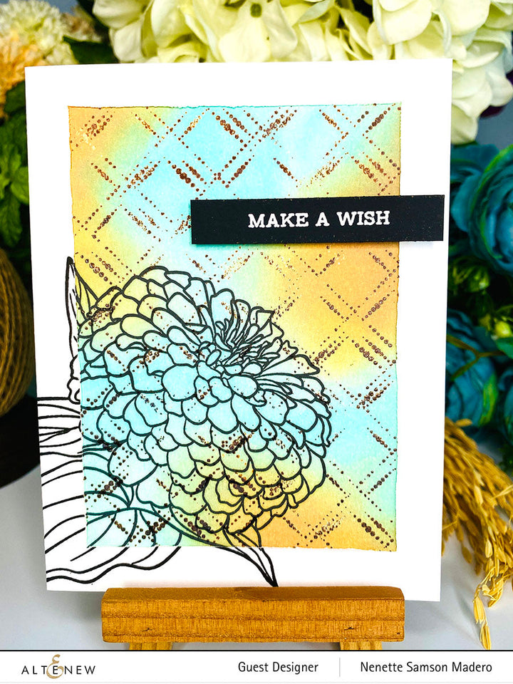 Clear Stamps Paint-A-Flower: Zinnia Magellan Rose Outline Stamp Set