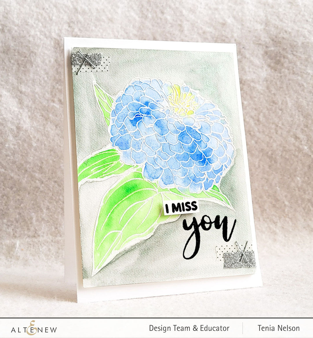 Clear Stamps Paint-A-Flower: Zinnia Magellan Rose Outline Stamp Set
