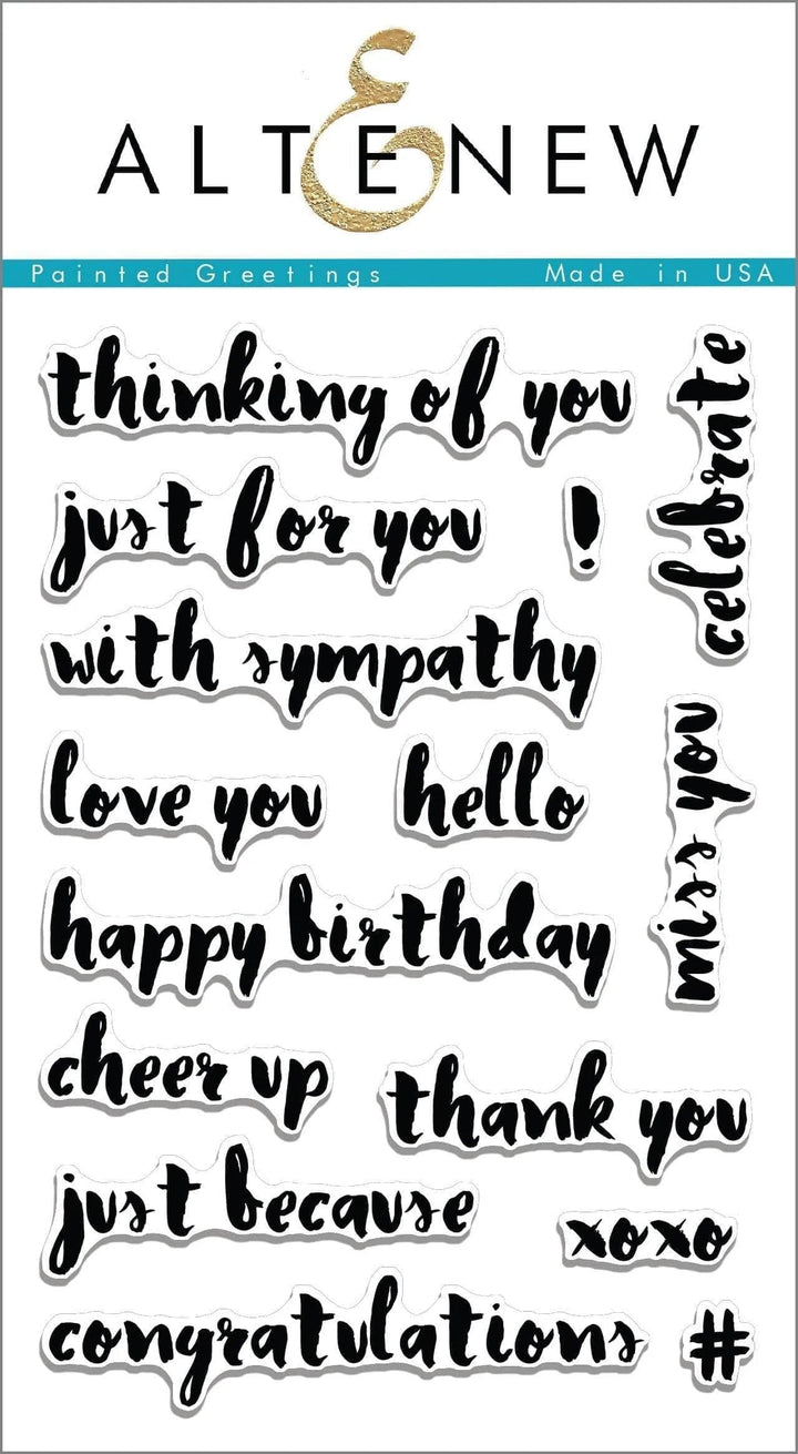 Clear Stamps Painted Greetings Stamp Set