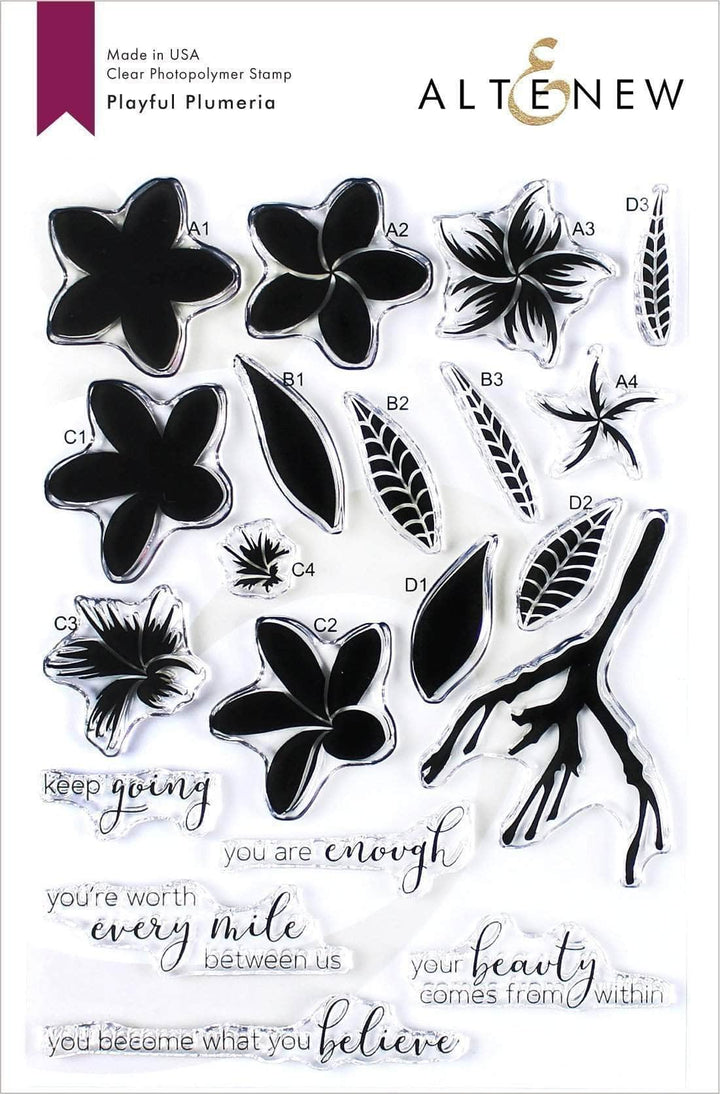 Clear Stamps Playful Plumeria Stamp Set