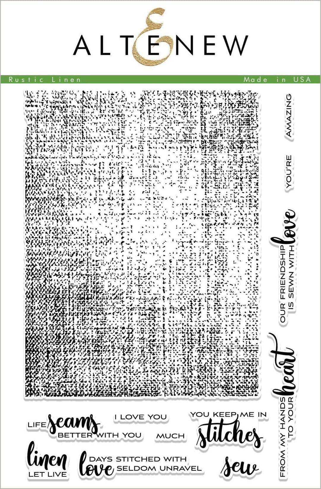 Clear Stamps Rustic Linen Stamp Set