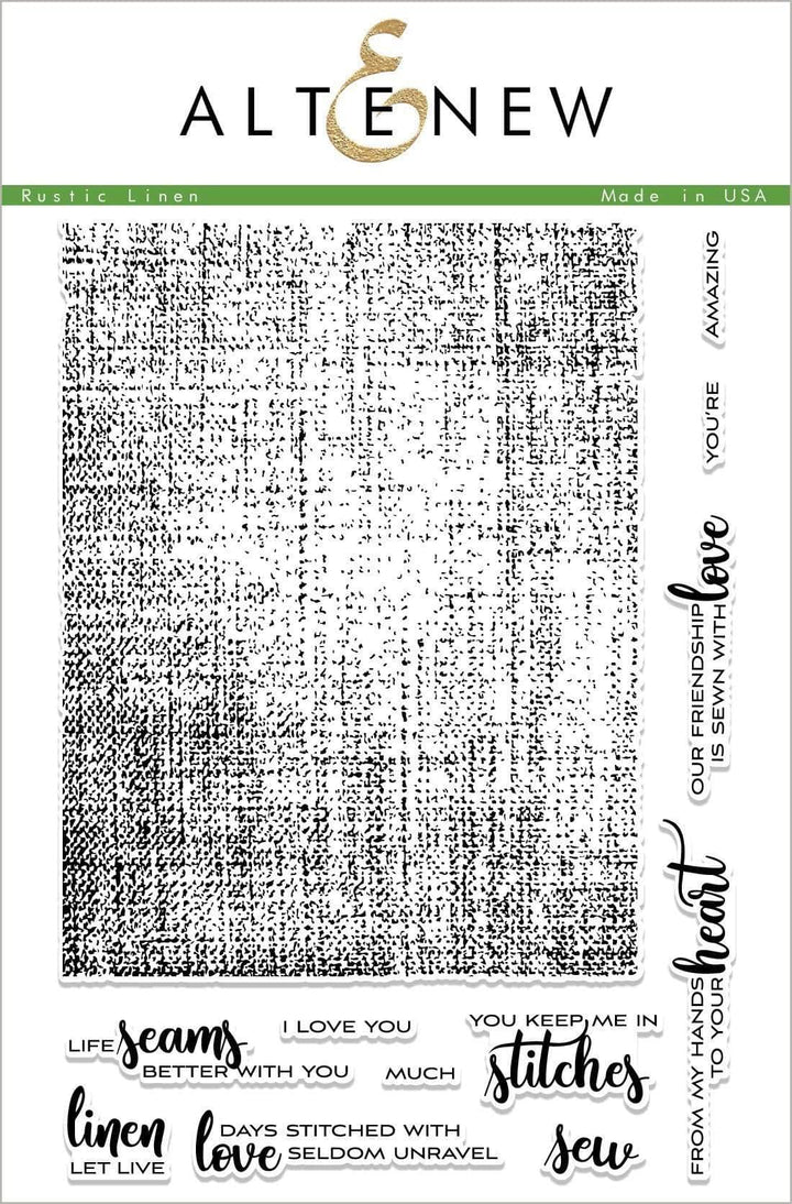 Clear Stamps Rustic Linen Stamp Set