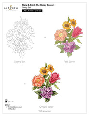 Clear Stamps Stamp & Paint: One Happy Bouquet Stamp Set