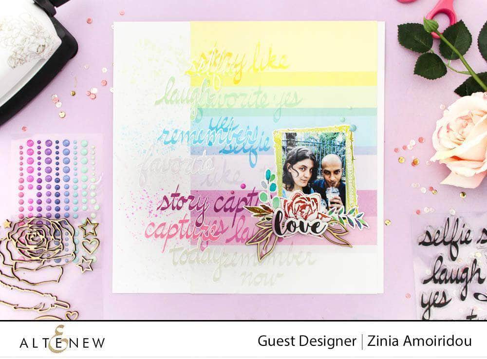 Clear Stamps Super Script Scrapbook Stamp Set