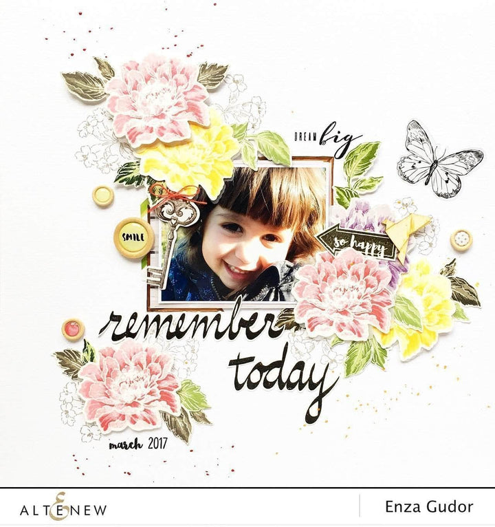 Clear Stamps Super Script Scrapbook Stamp Set