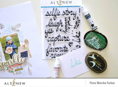 Clear Stamps Super Script Scrapbook Stamp Set