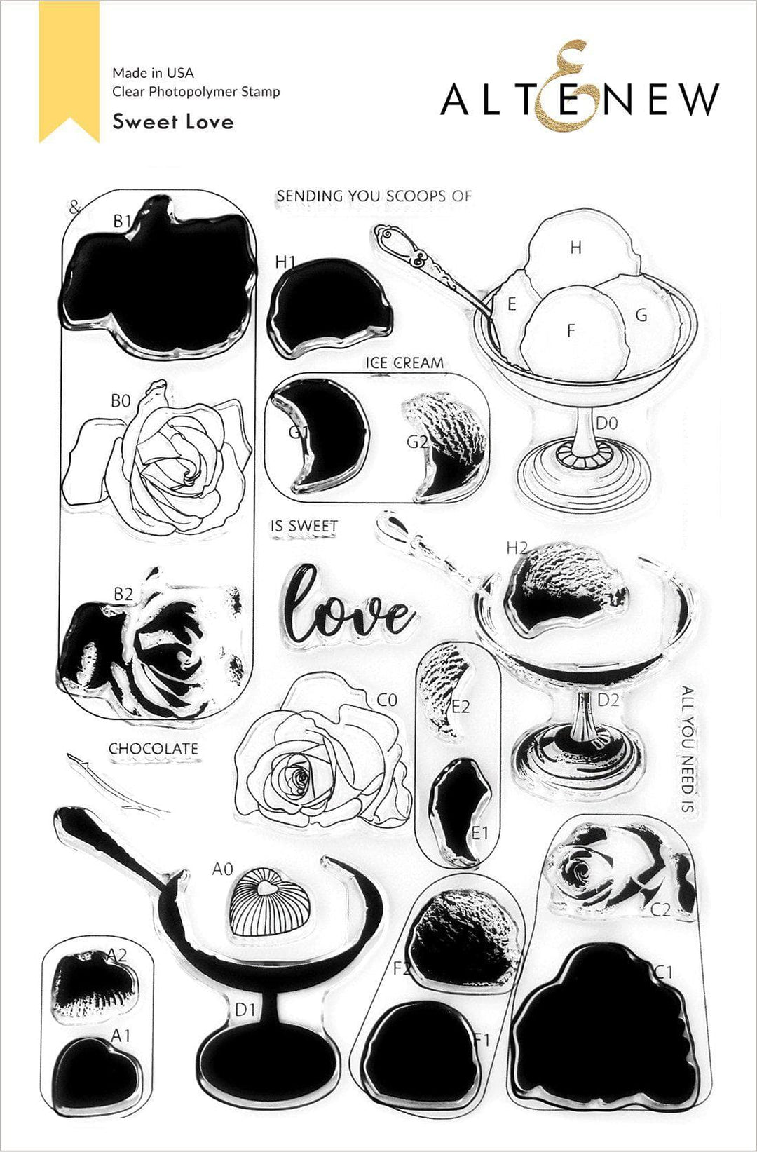 Clear Stamps Sweet Love Stamp Set