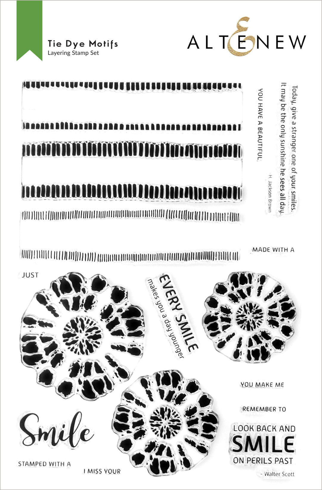 Clear Stamps Tie Dye Motifs Stamp Set