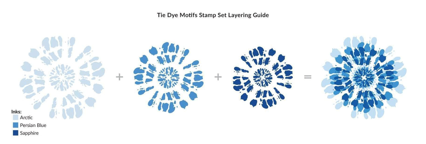 Clear Stamps Tie Dye Motifs Stamp Set