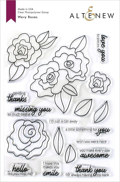 Clear Stamps Wavy Roses Stamp Set