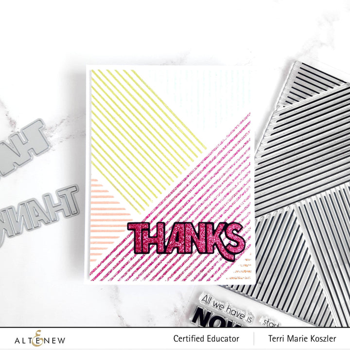 Clear Stamps Woven Stripes Stamp Set