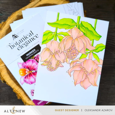 Coloring Book Botanical Elegance: Capture the Colors of Nature Alcohol Marker Coloring Sheets