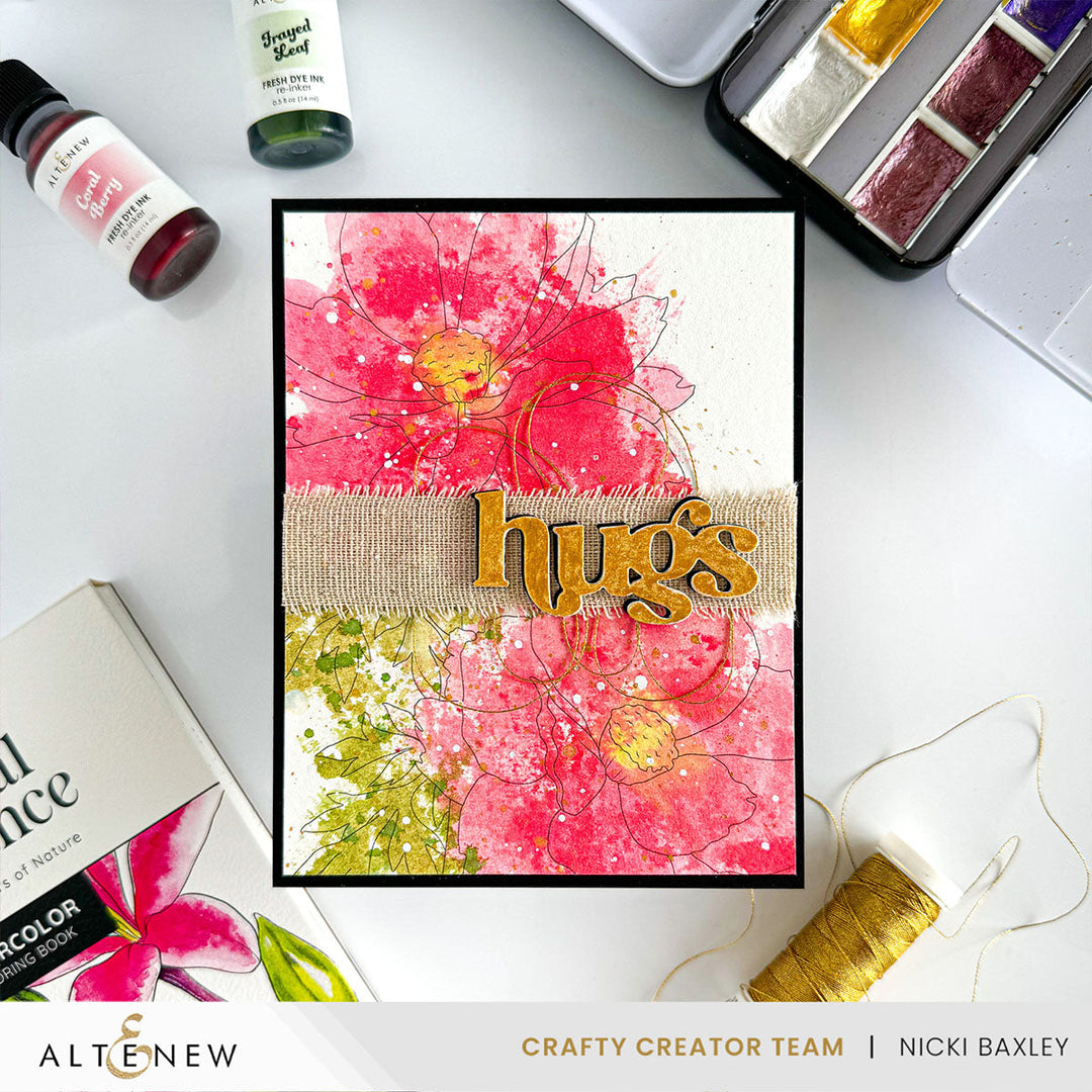 Coloring Book Botanical Elegance: Capture the Colors of Nature Alcohol Marker Coloring Sheets