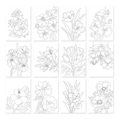 Coloring Book Botanical Elegance: Capture the Colors of Nature Watercolor Coloring Book