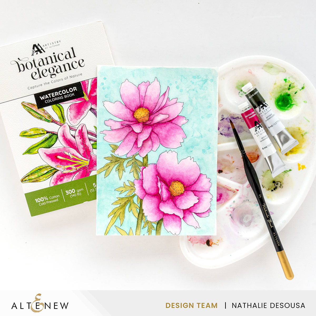 Coloring Book Botanical Elegance: Capture the Colors of Nature Watercolor Coloring Book