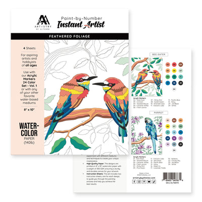 Coloring Book Bundle Instant Artist Paint-by-Numbers Bundle