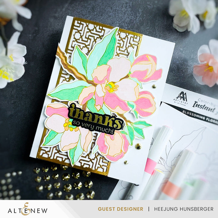Coloring Book Color-by-Number: Instant Artist - Blossoming Florals (12 Sheets)