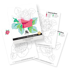 Coloring Book Paint-by-Number: Classical Roses