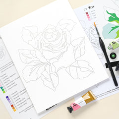 Coloring Book Paint-by-Number: Classical Roses