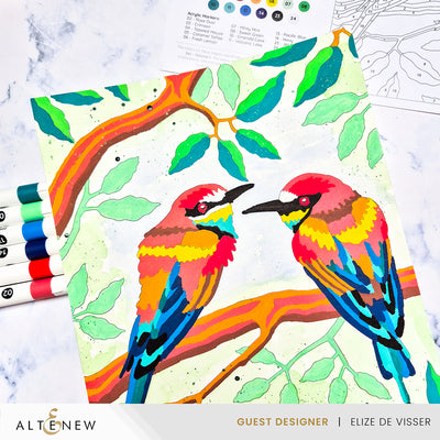 Coloring Book Paint-by-Number: Instant Artist - Feathered Foliage (4 Sheets)