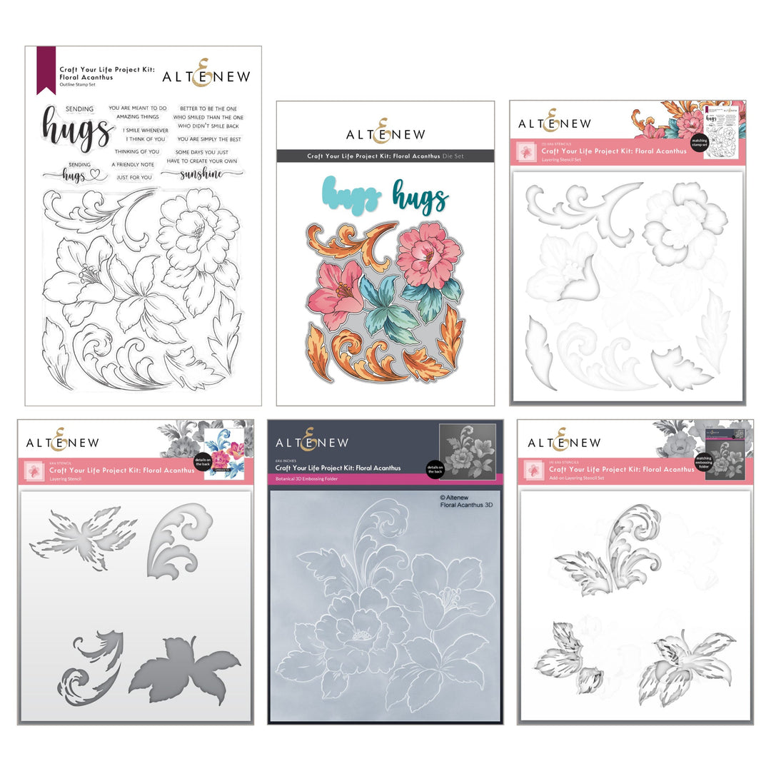 Craft Your Life Project Kit Craft Your Life Project Kit: Floral Acanthus & Add-on Layering Stencil Bundle