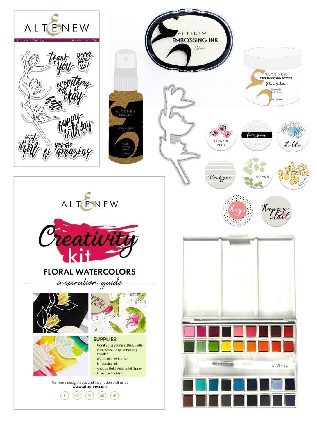 Creativity Kit Bundle Floral Watercolors Creativity Cardmaking Kit