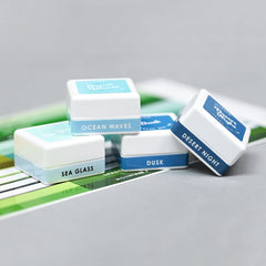 Decals Mini Ink Cube Label Set - All Crisp Dye Ink Colors (6 Sheets)