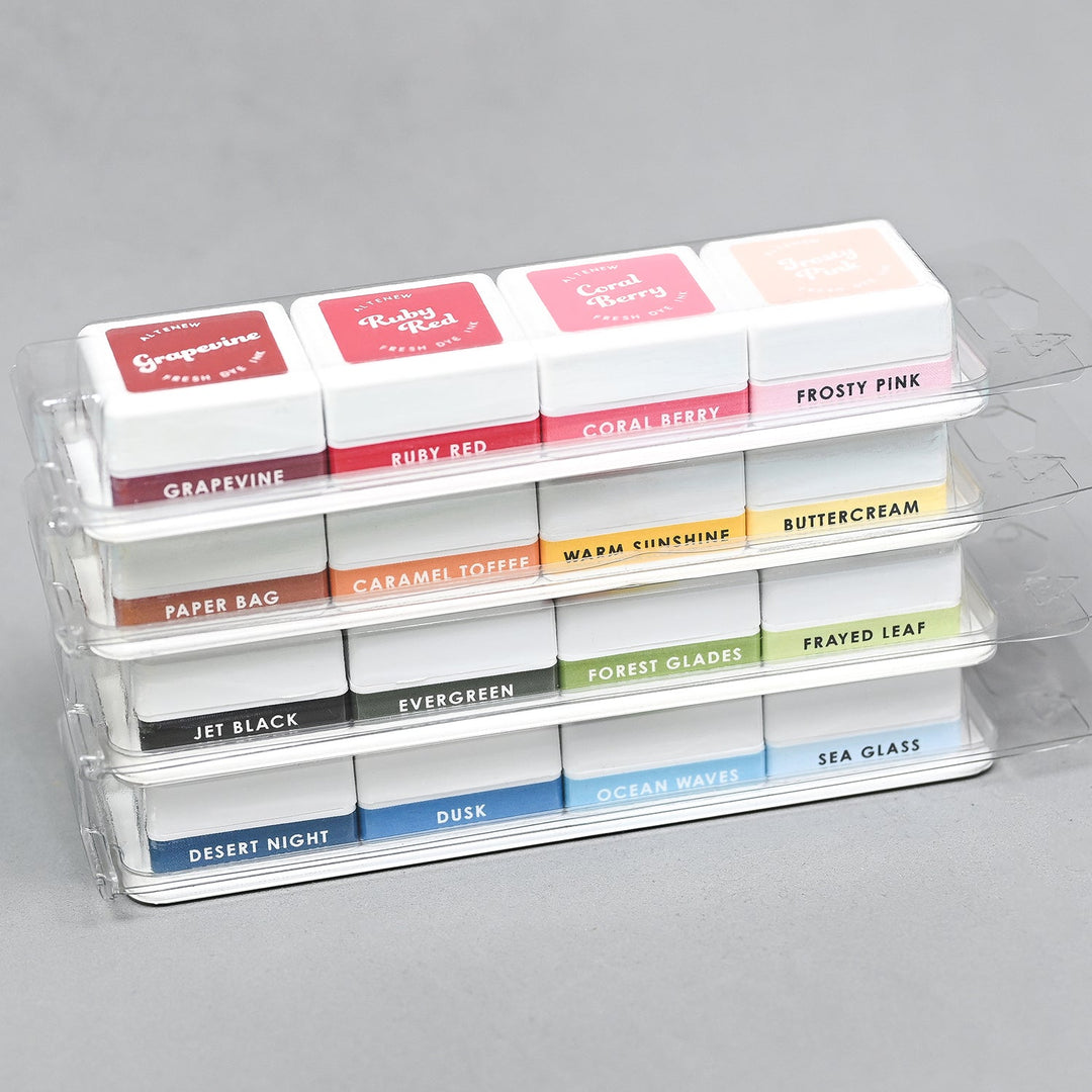 Decals Mini Ink Cube Label Set - All Crisp Dye Ink Colors (6 Sheets)