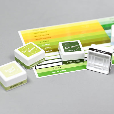 Decals Mini Ink Cube Label Set - All Crisp Dye Ink Colors (6 Sheets)