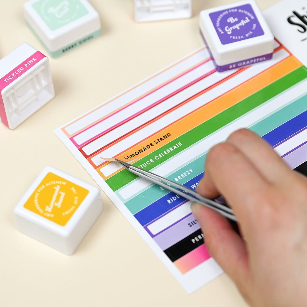 Decals Mini Ink Cubes Label Set - 2023 Amy Tangerine Collection