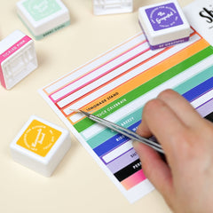 Decals Mini Ink Cubes Label Set - 2023 Amy Tangerine Collection