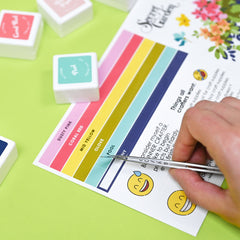 Decals Mini Ink Cubes Label Set - Deco Garden